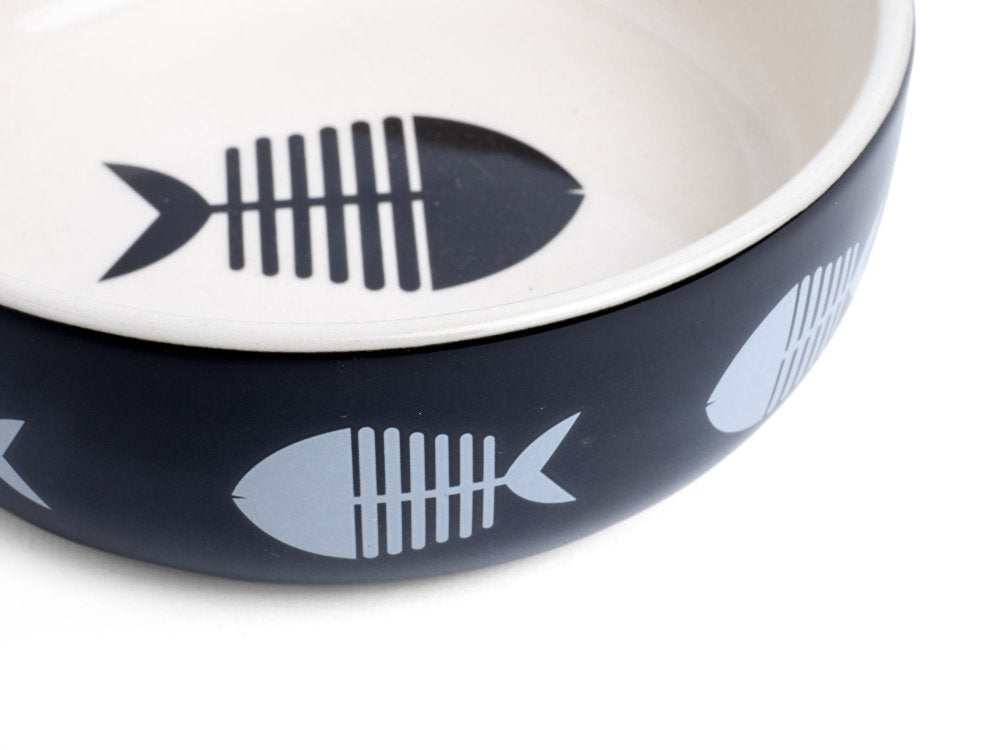 BIG FISH CERAMIC CAT BOWL 13CM