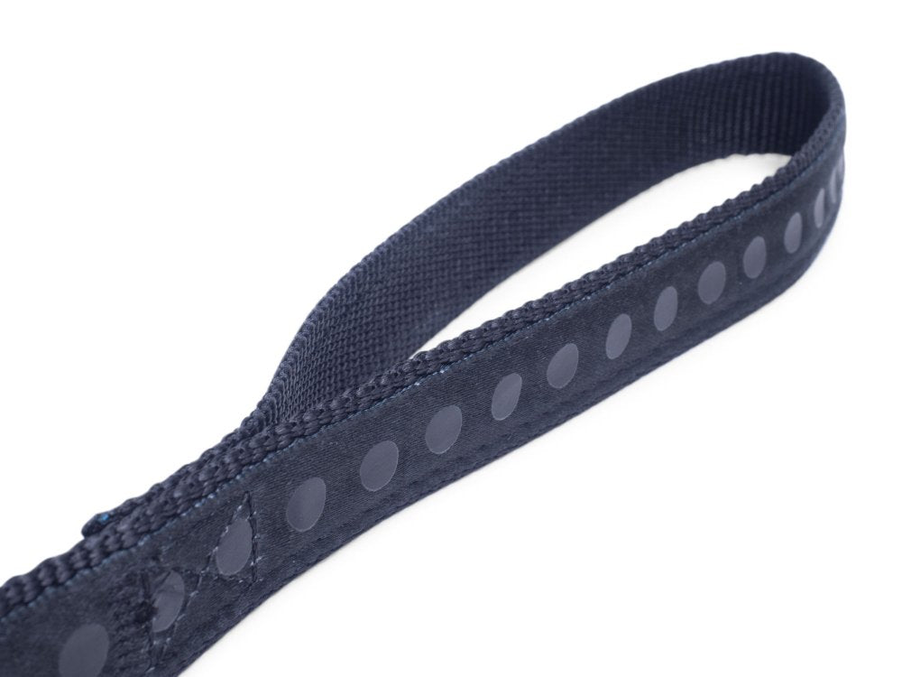 BLACK TONAL DOTS DOG LEAD MED