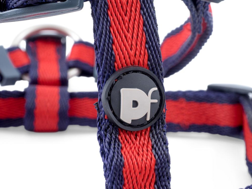 SCARLET STRIPE DOG HARNESS SML