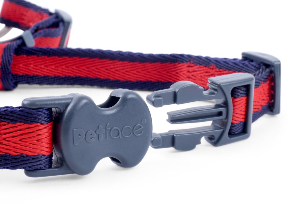 SCARLET STRIPE DOG HARNESS SML