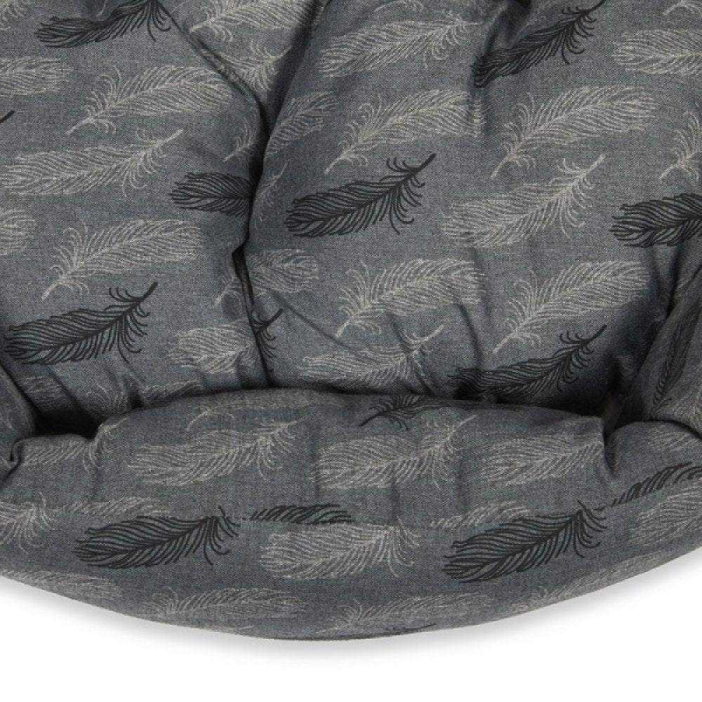 FEATHER OVAL DOG BED MED