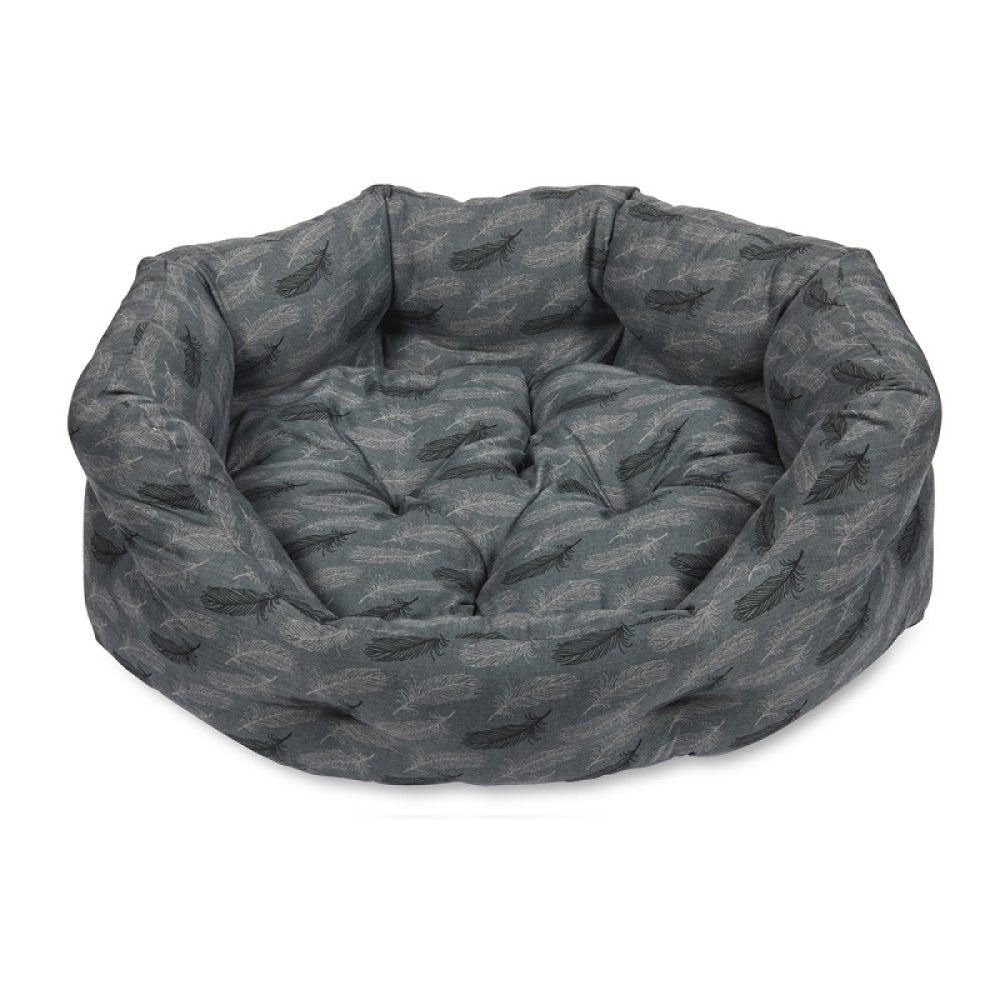 FEATHER OVAL DOG BED MED