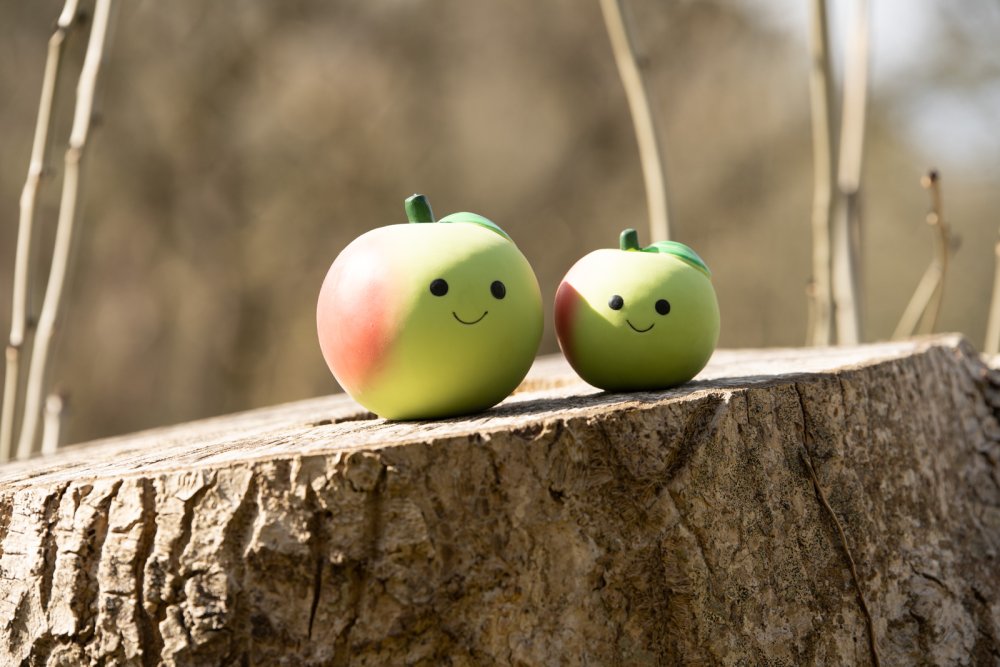 FOODIE FACES LATEX APPLE DOG TOY SML