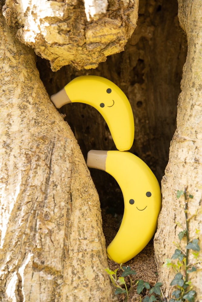FOODIE FACES LATEX BANANA DOG TOY SML