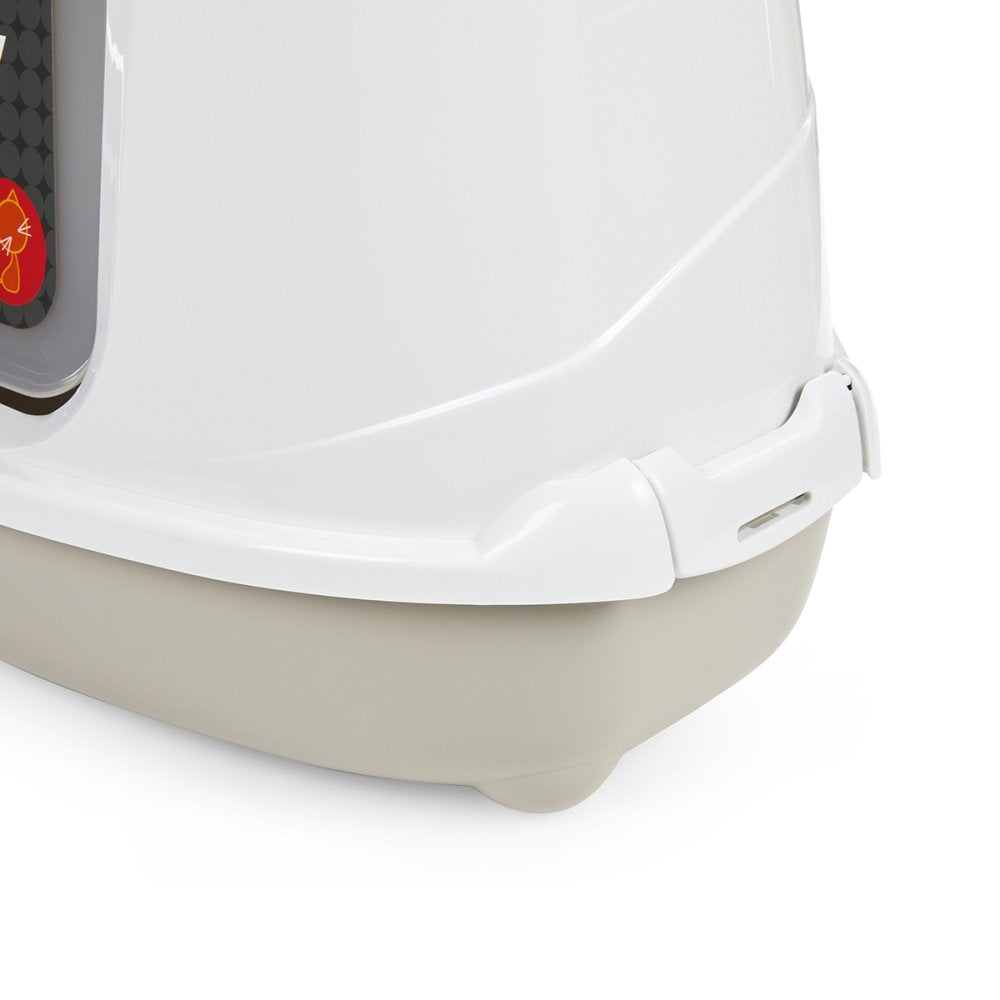 CORNER HOODED CAT LITTER TRAY