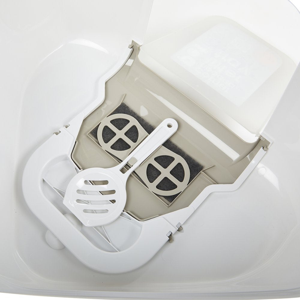 CORNER HOODED CAT LITTER TRAY