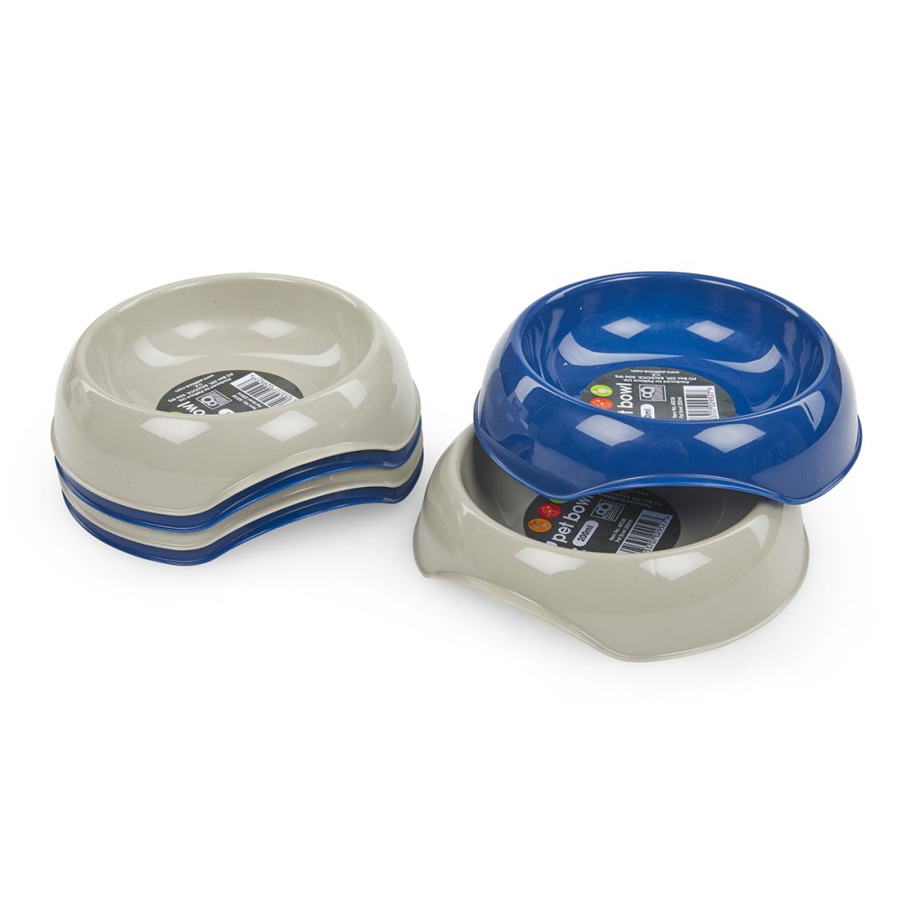 SINGLE CAT BOWL BLUE/GREY 200ML