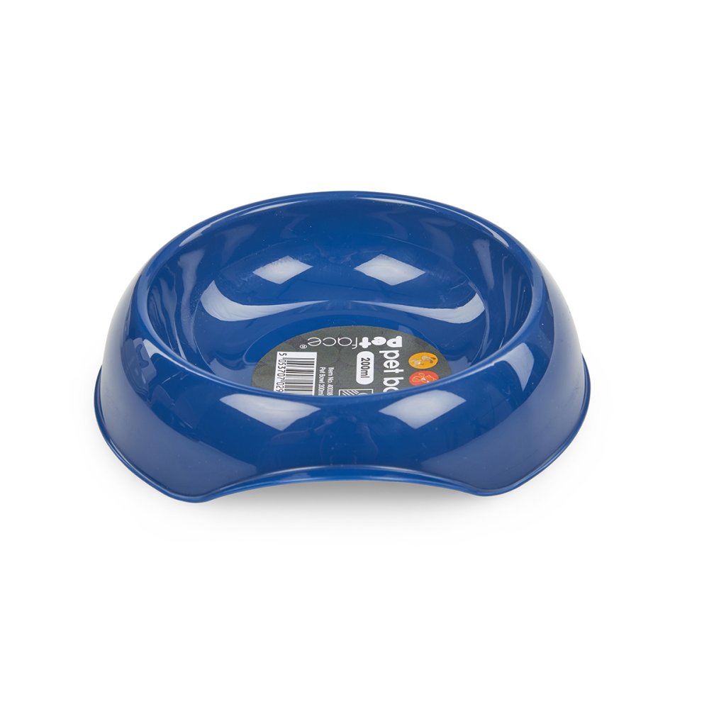 SINGLE CAT BOWL BLUE/GREY 200ML
