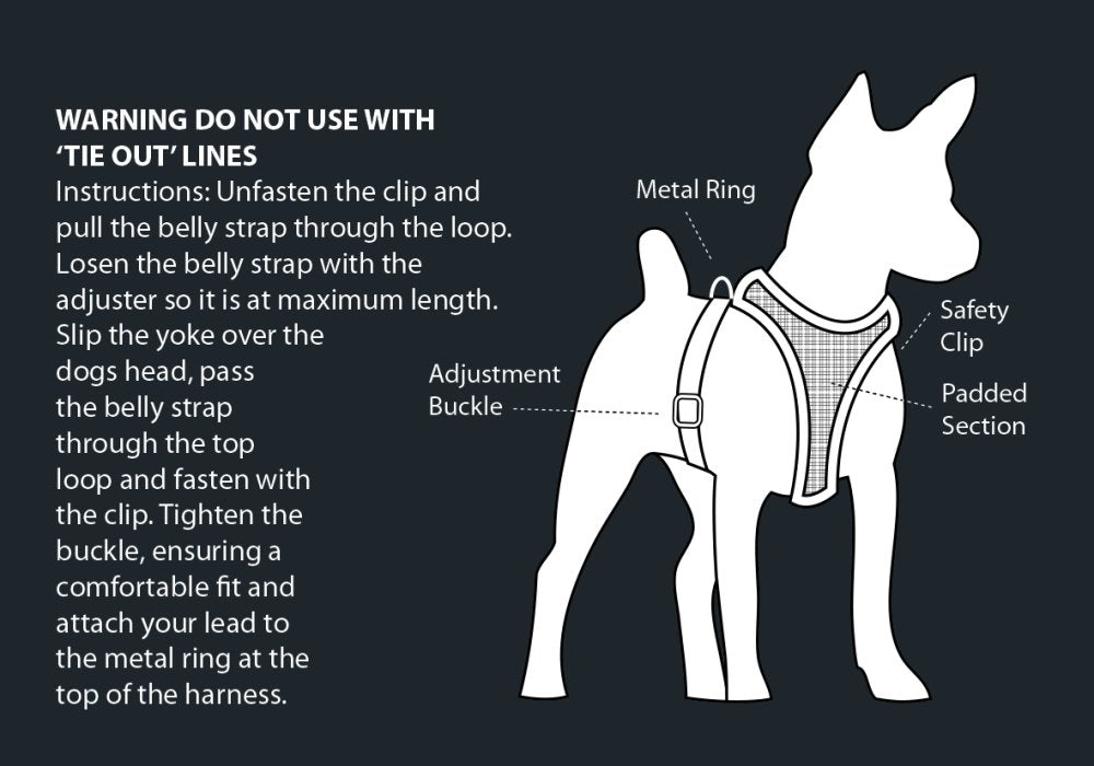 REFLECTIVE COMFORT HARNESS RED XX