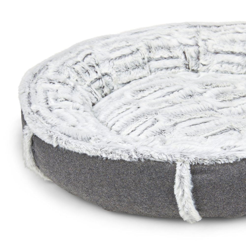 GRAPHITE GREY FELT DONUT PET BED