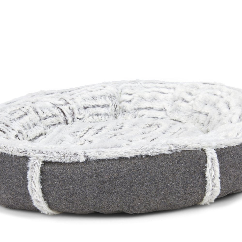 GRAPHITE GREY FELT DONUT PET BED