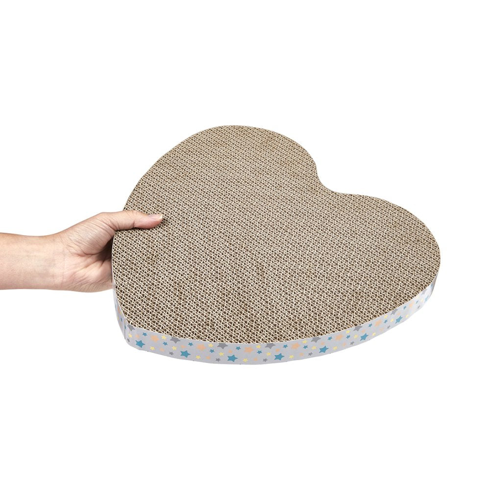 LITTLE PETFACE CARDBOARD HEART CAT SCRATCHER