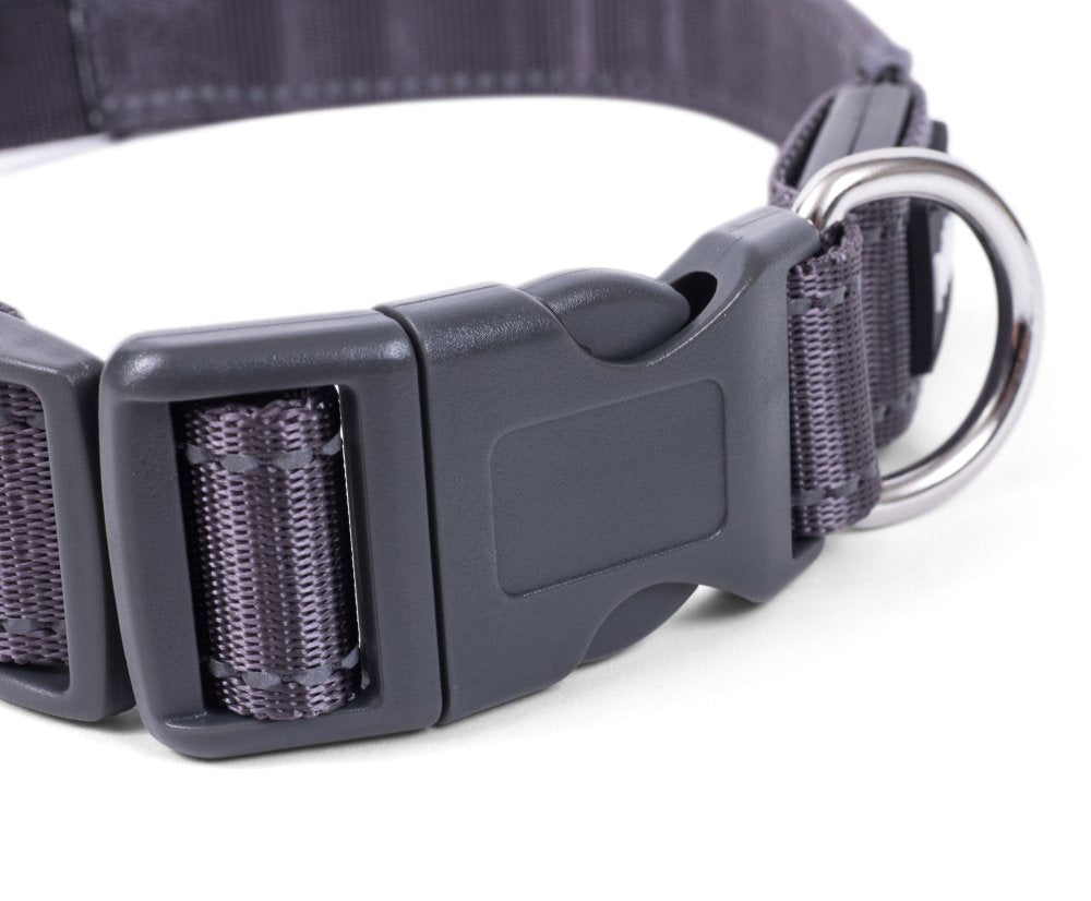 REFLECTIVE FLASHING YELLOW DOG COLLAR SML