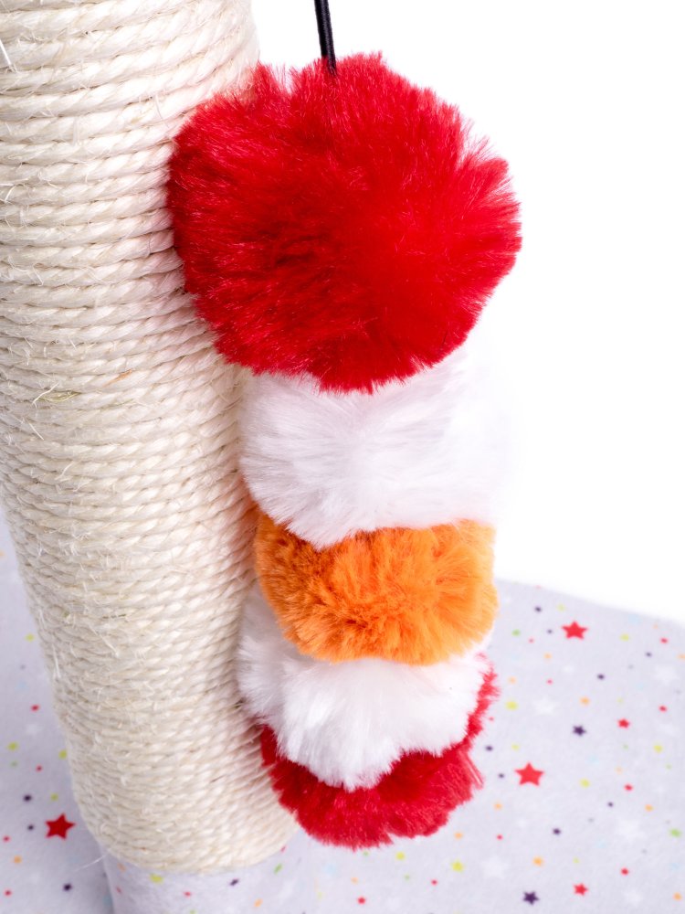 LITTLE PETFACE POM POM SISAL SCRATCHER