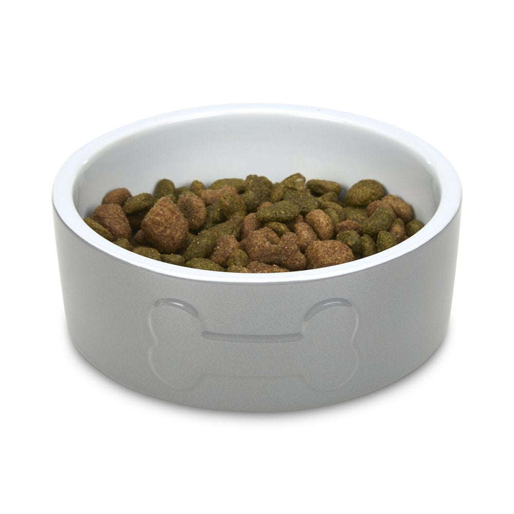 BONE CERAMIC BOWL GREY/WHITE 15CM