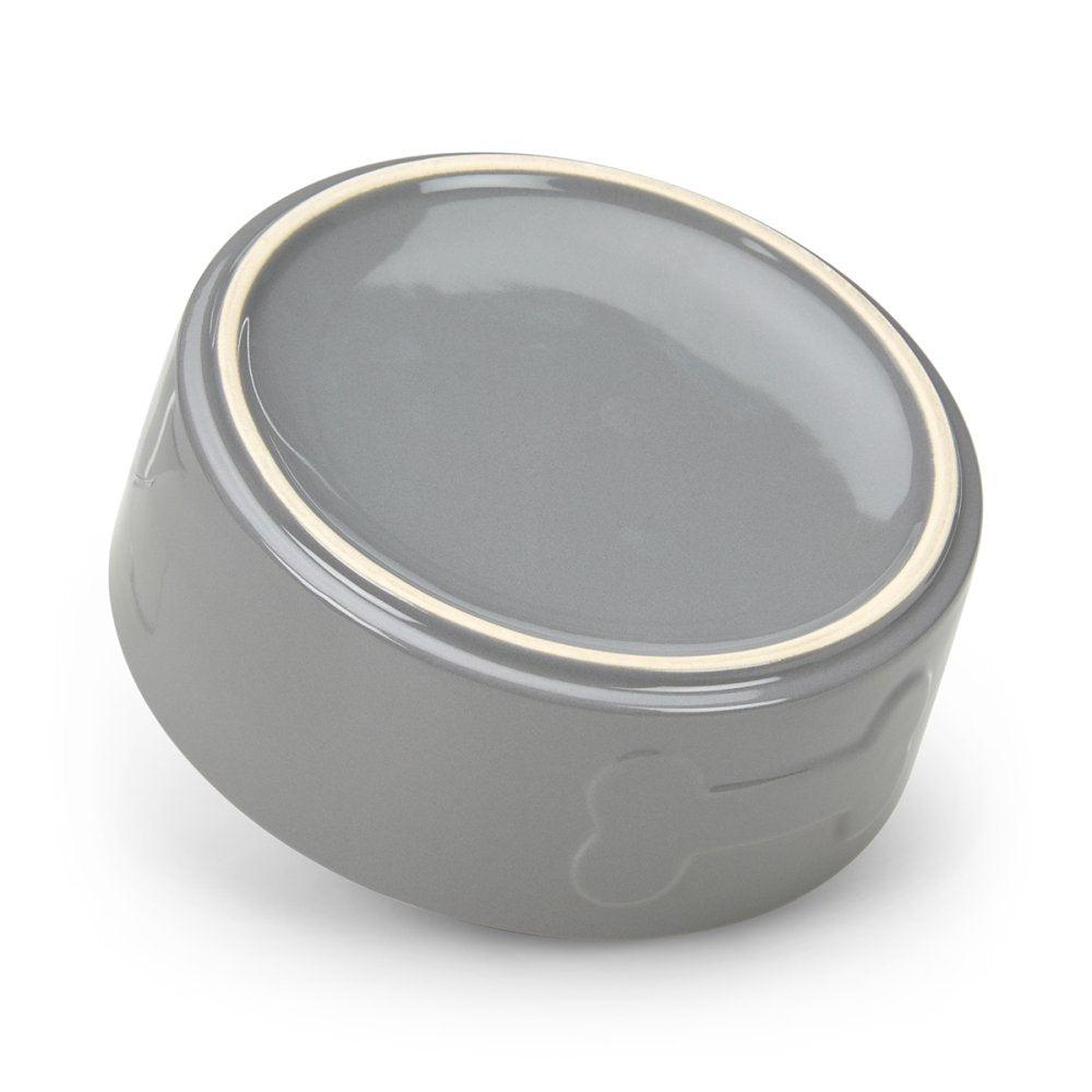 BONE CERAMIC BOWL GREY/WHITE 15CM