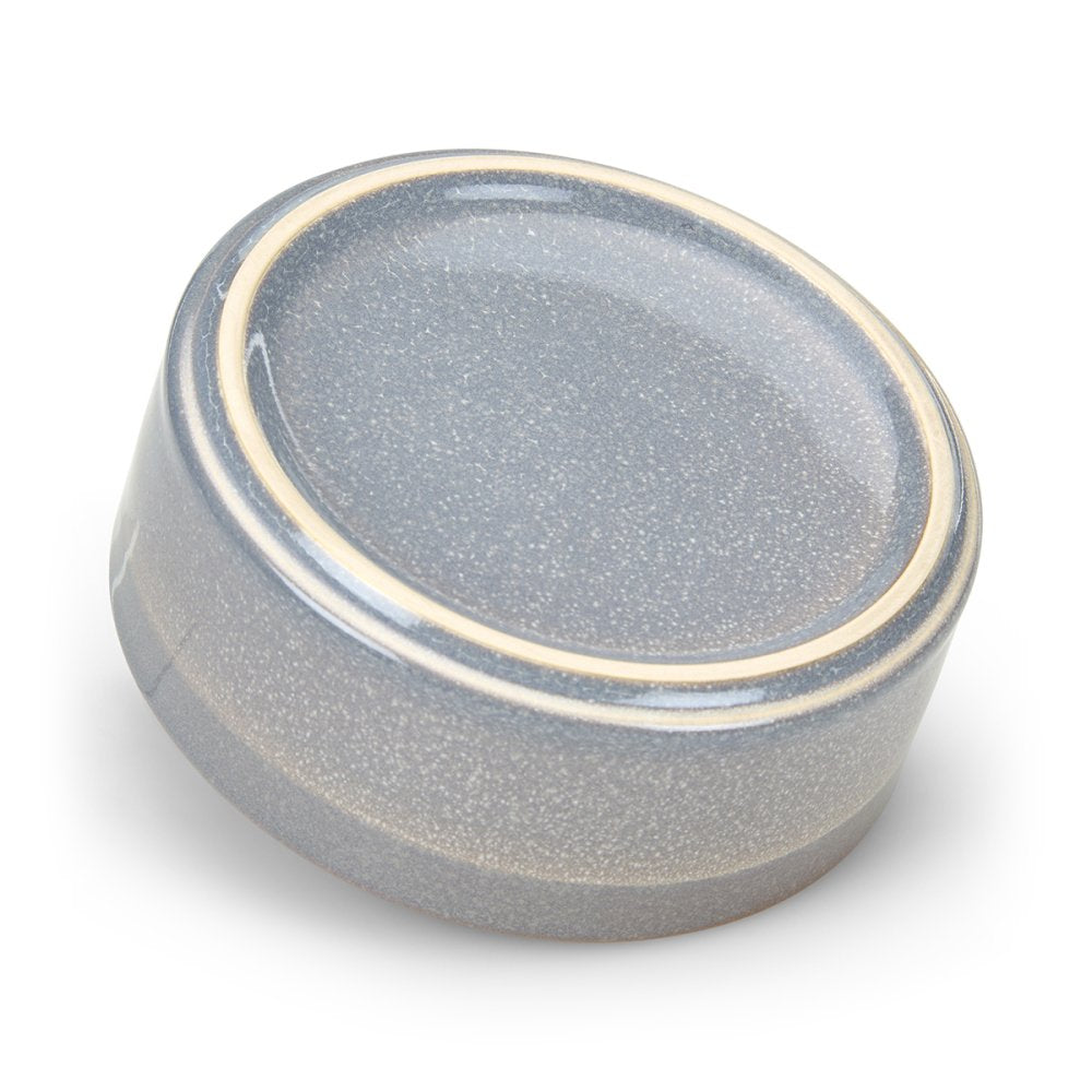 GREY TWO-TONE REACTIVE GLAZE CERAMIC BOWL 15CM