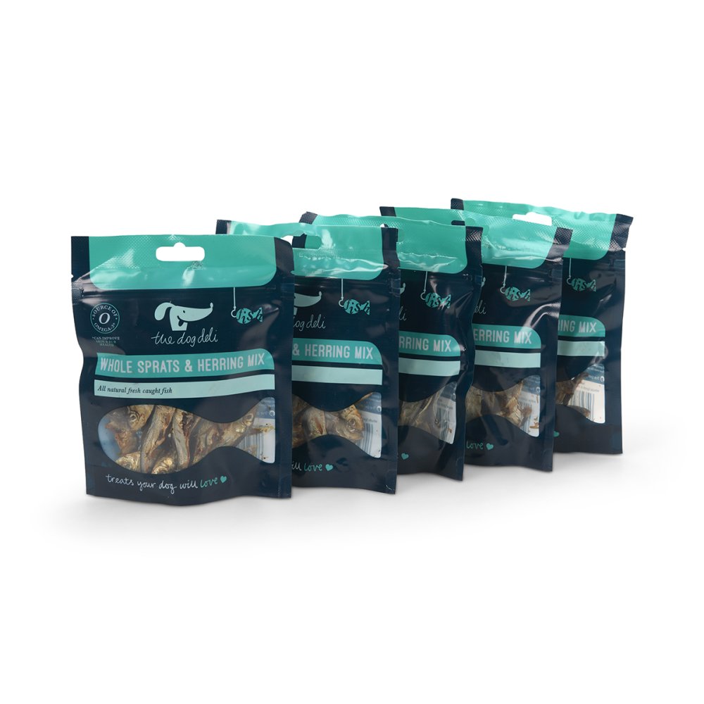 DOG DELI WHOLE SPRATS & HERRING MIX DOG TREATS 60g