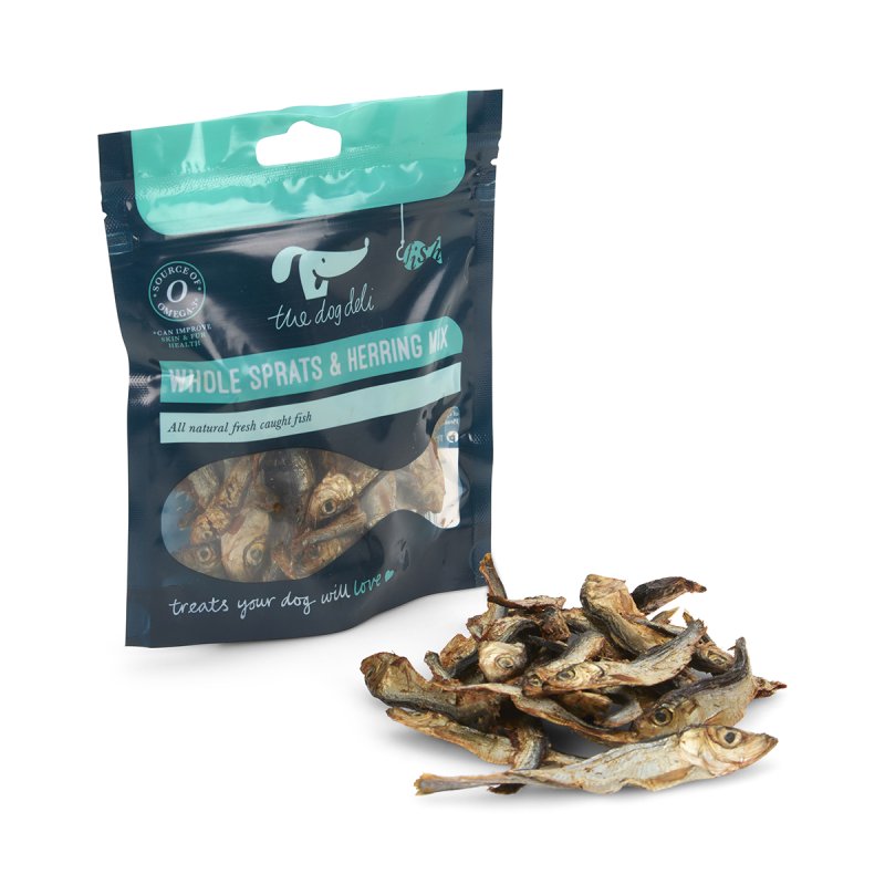 DOG DELI WHOLE SPRATS & HERRING MIX DOG TREATS 60g