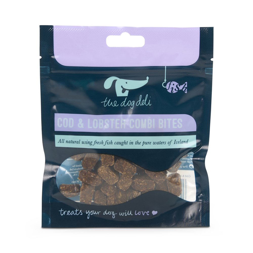 DOG DELI COD & LOBSTER COMBI BITES DOG TREATS 60g