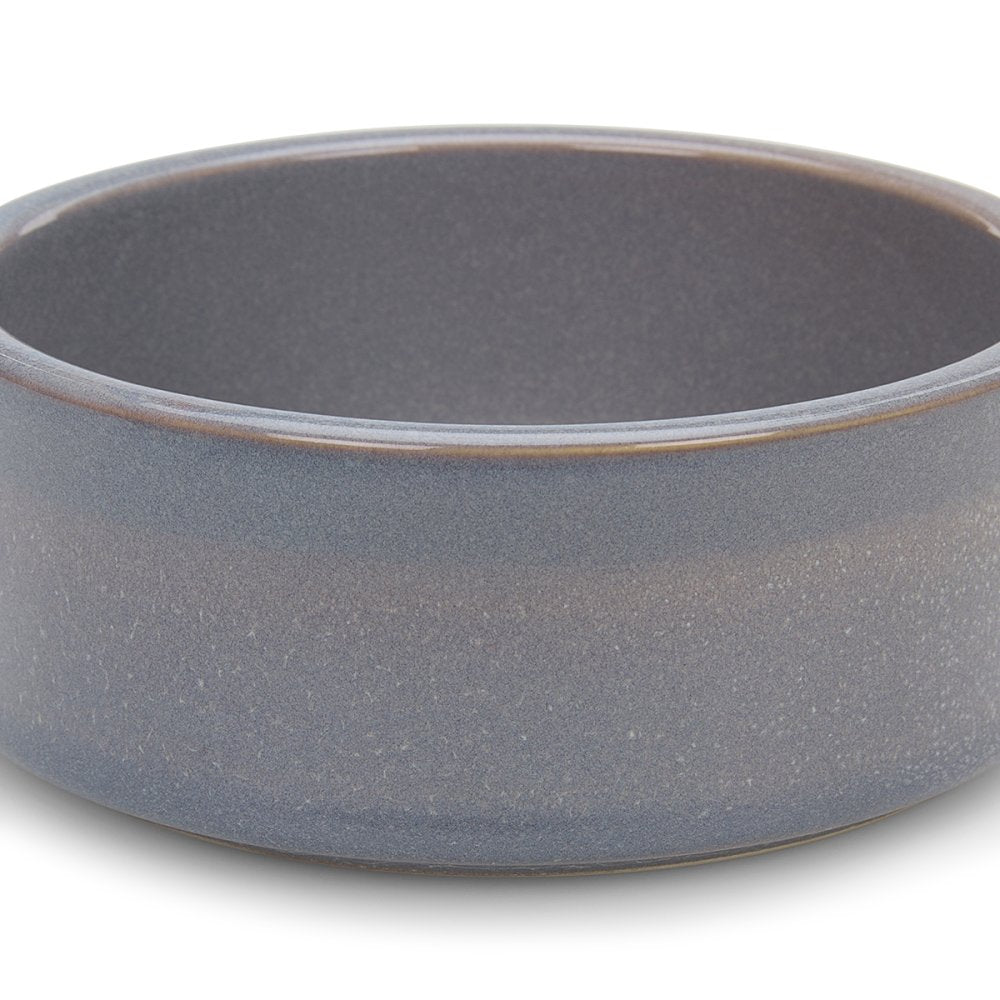GREY TWO-TONE REACTIVE GLAZE CERAMIC BOWL 15CM