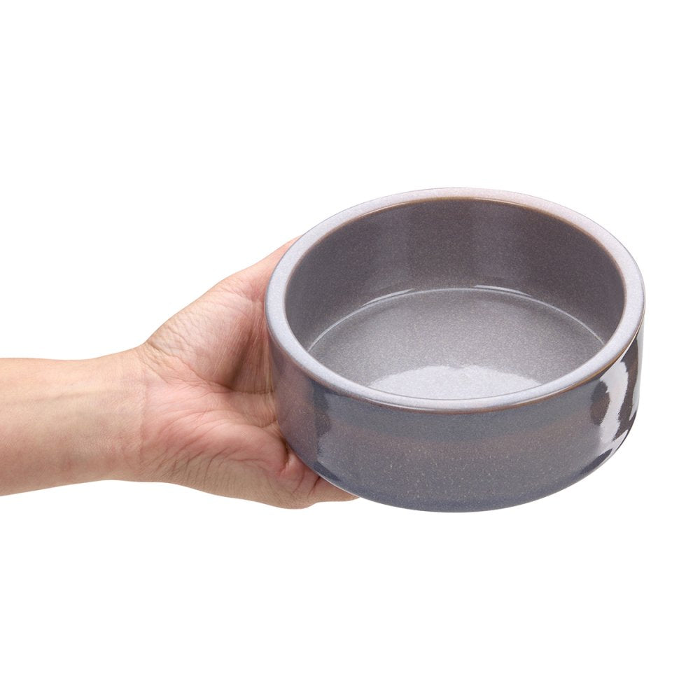 GREY TWO-TONE REACTIVE GLAZE CERAMIC BOWL 15CM