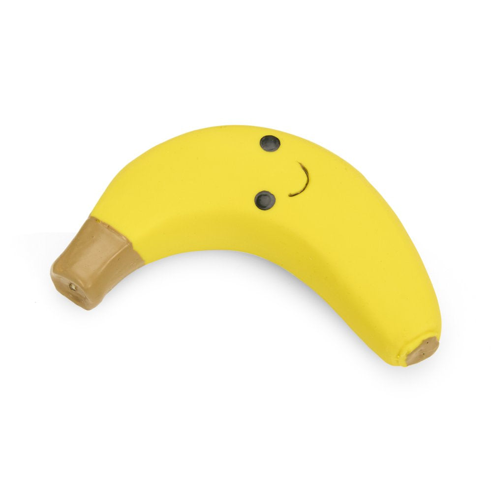 FOODIE FACES LATEX BANANA DOG TOY SML