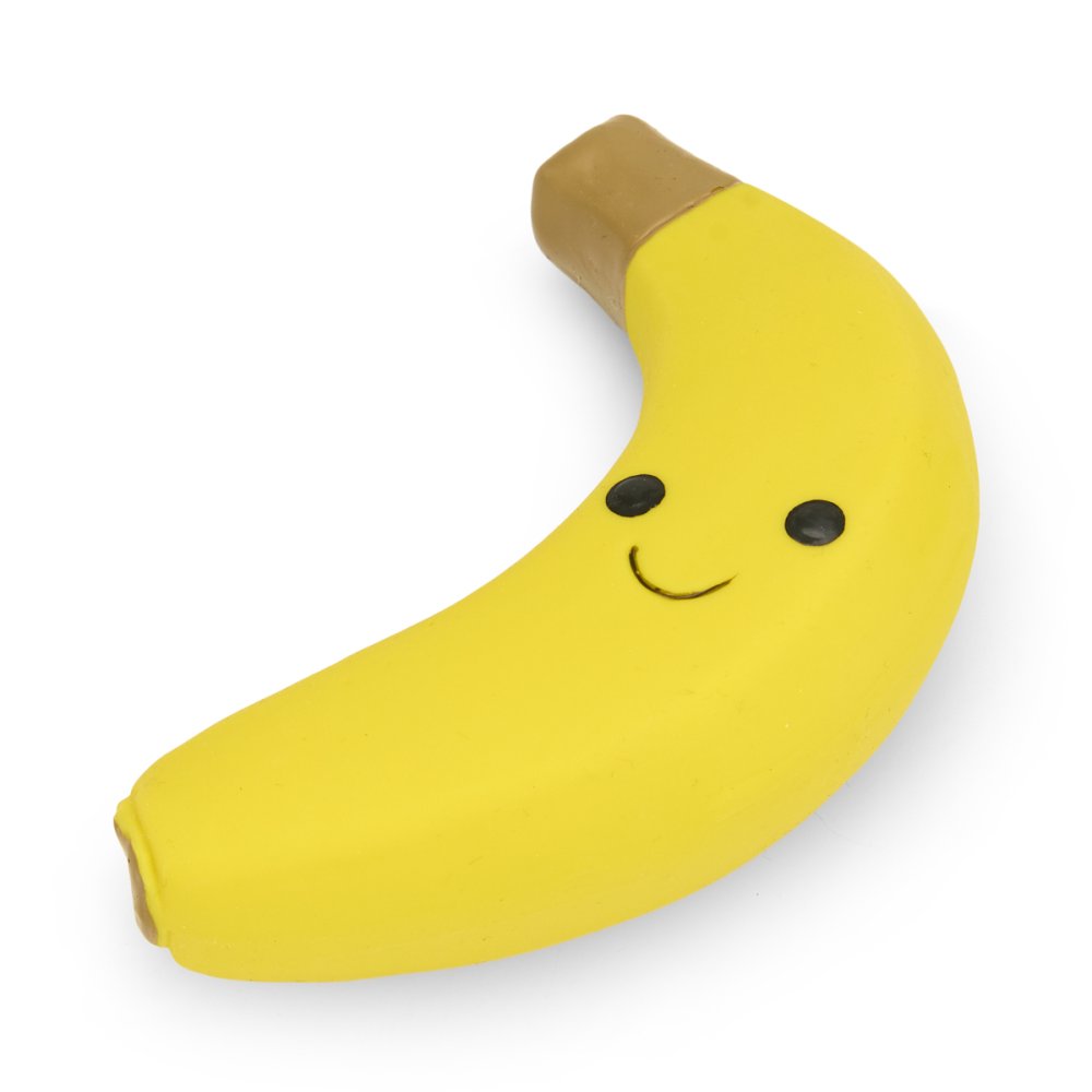 FOODIE FACES LATEX BANANA DOG TOY SML