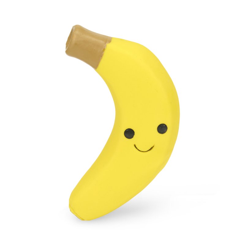 FOODIE FACES LATEX BANANA DOG TOY SML