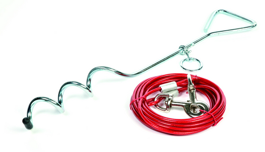 OUTDOOR PAWS 4.5M TIE OUT CABLE & STAKE