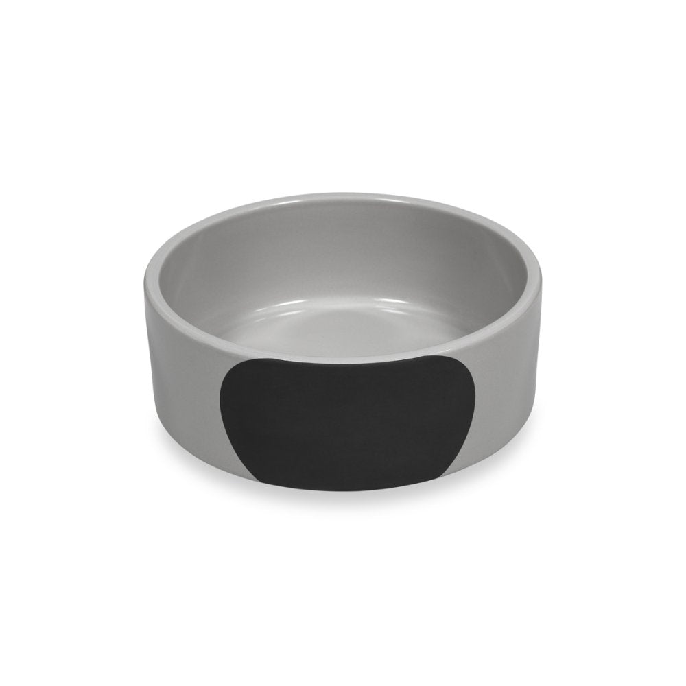 GREY CHALKBOARD DOG BOWL 15CM