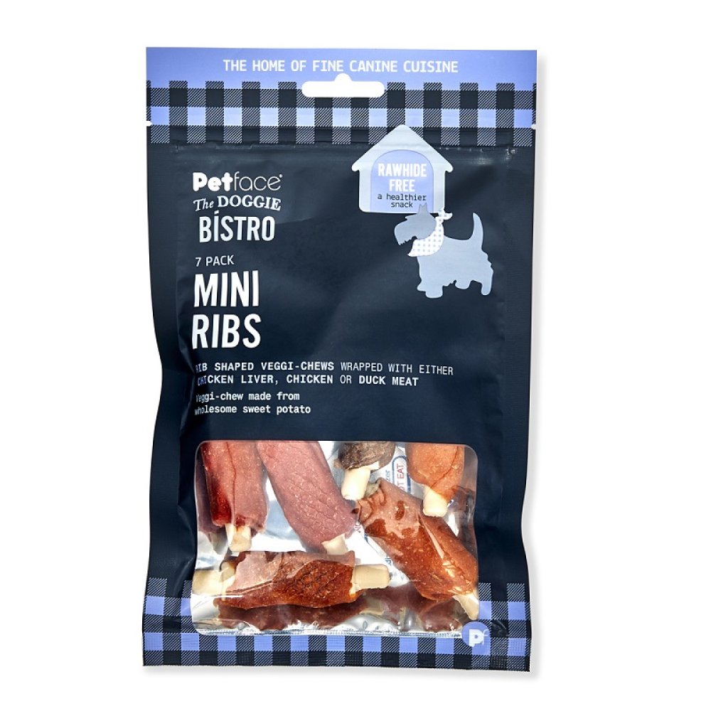 DOGGIE BISTRO 7 PACK MINI RIBS DOG TREATS