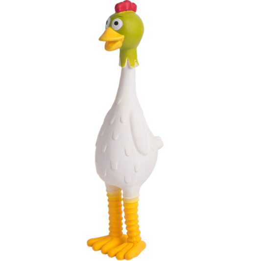 LATEX STANDING CHICKEN DOG TOY LRG