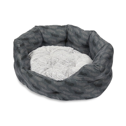 FEATHER OVAL DOG BED MED