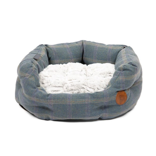 HEATHER TWEED OVAL PET BED SML