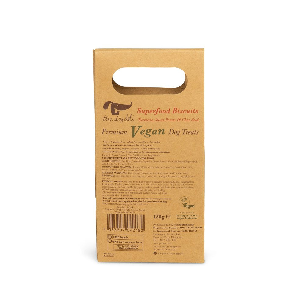 Best dogs food and treats VEGAN DOG TREATS WITH SWEET POTATO, TUMERIC & CHIA SEED