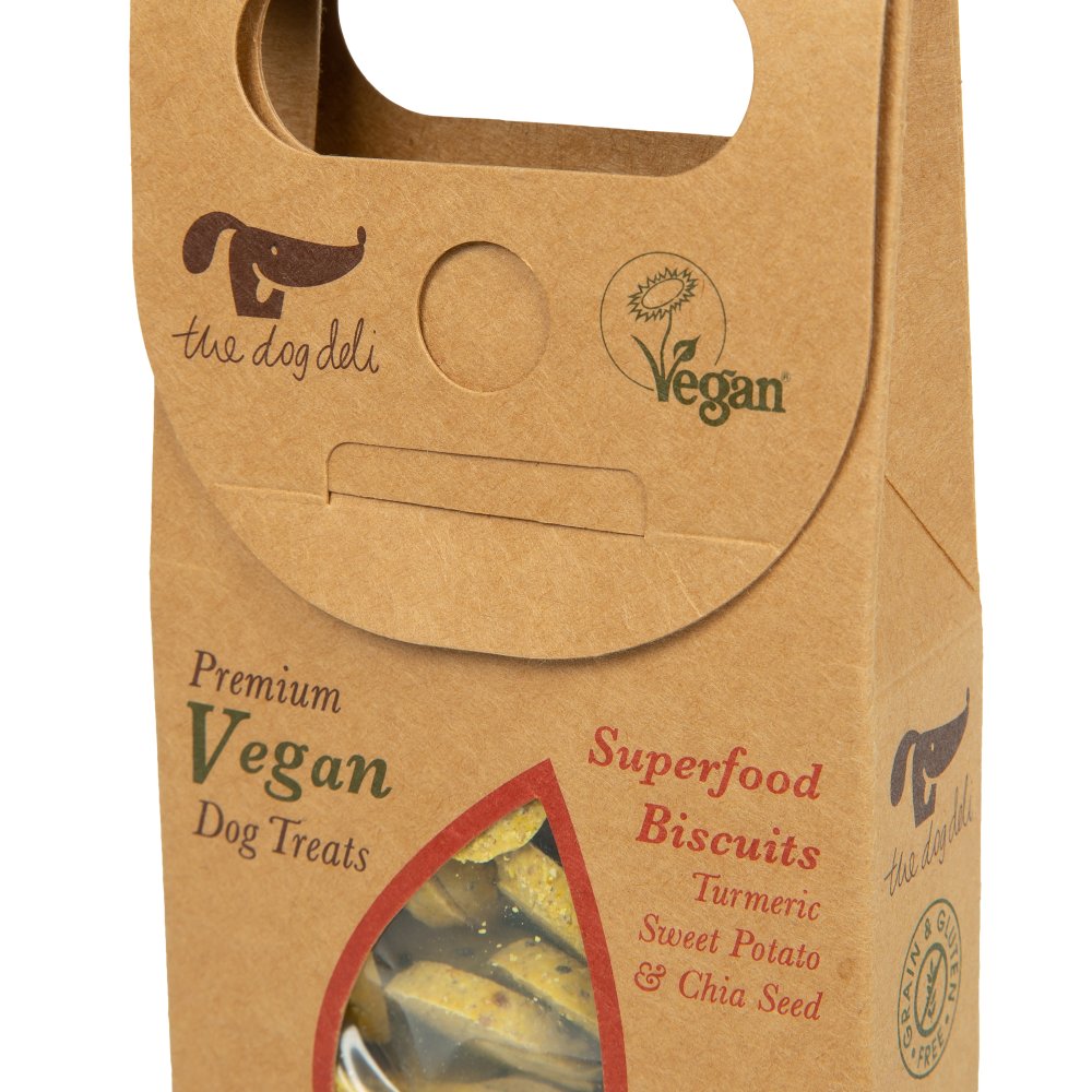 Best dogs food and treats VEGAN DOG TREATS WITH SWEET POTATO, TUMERIC & CHIA SEED