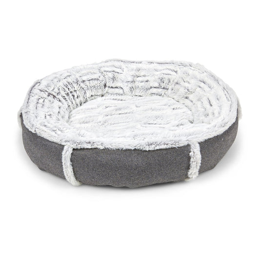 GRAPHITE GREY FELT DONUT PET BED