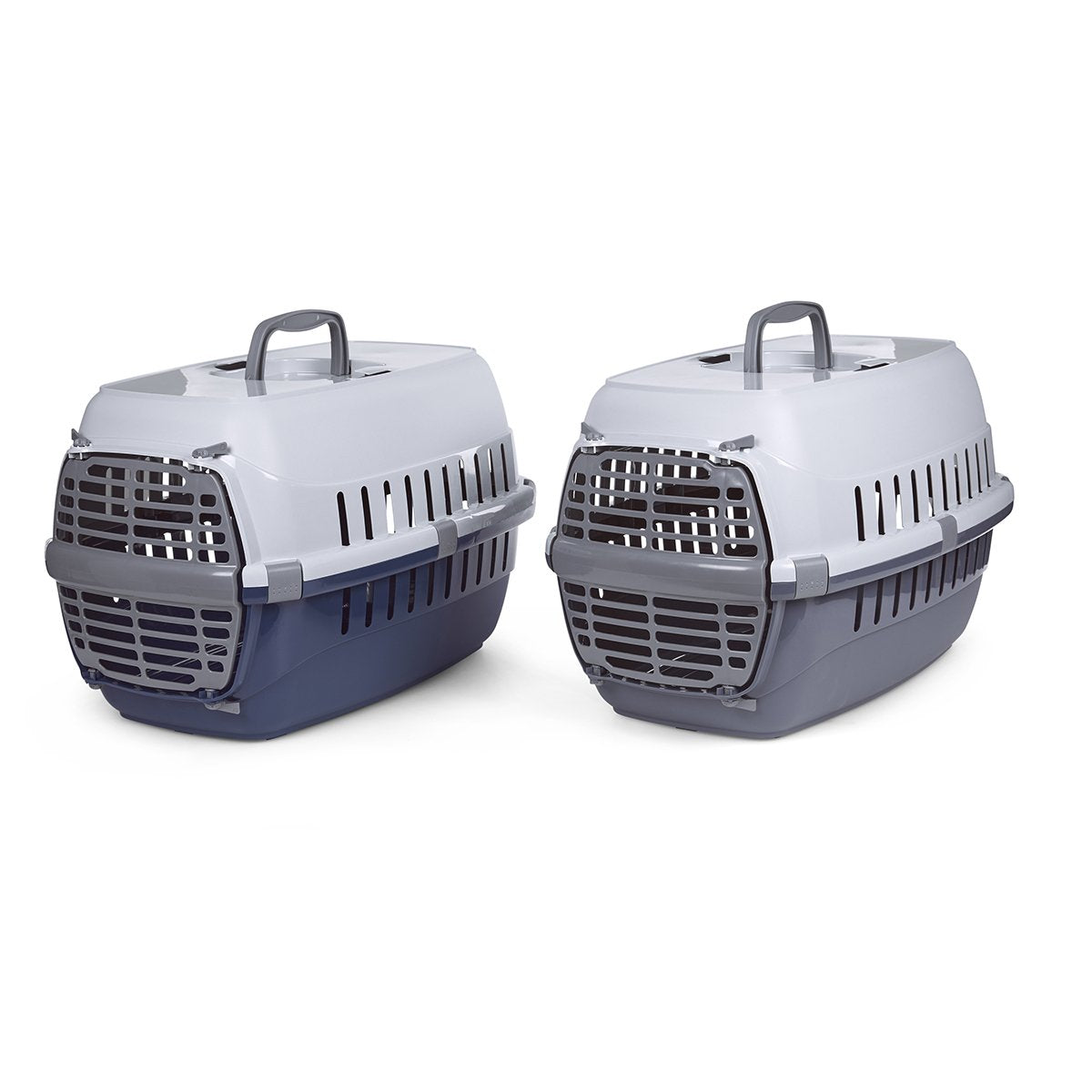 PET CARRIER PLASTIC DOOR BLUE/GREY