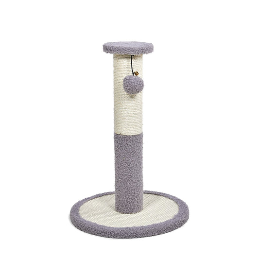 SISAL AND TEDDY FLEECE CAT SCRATCH POST SMALL