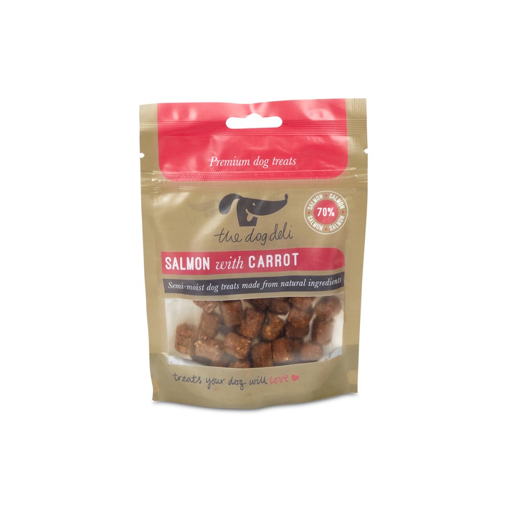 DOG DELI SALMON WITH CARROT SEMI-MOIST DOG TREATS 70G
