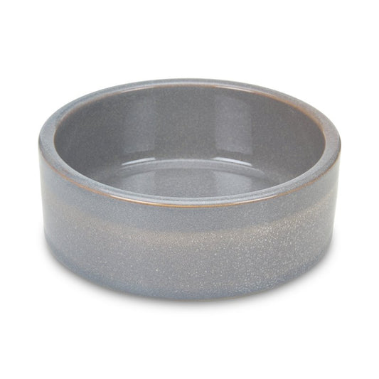 GREY TWO-TONE REACTIVE GLAZE CERAMIC BOWL 15CM