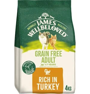 James Wellbeloved Grain Free Adult Dry Cat Food Turkey